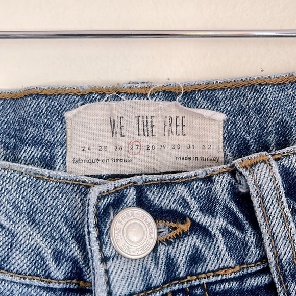 Free People Button Fly Distressed Raw Hem Jeans - Picture 3 of 7